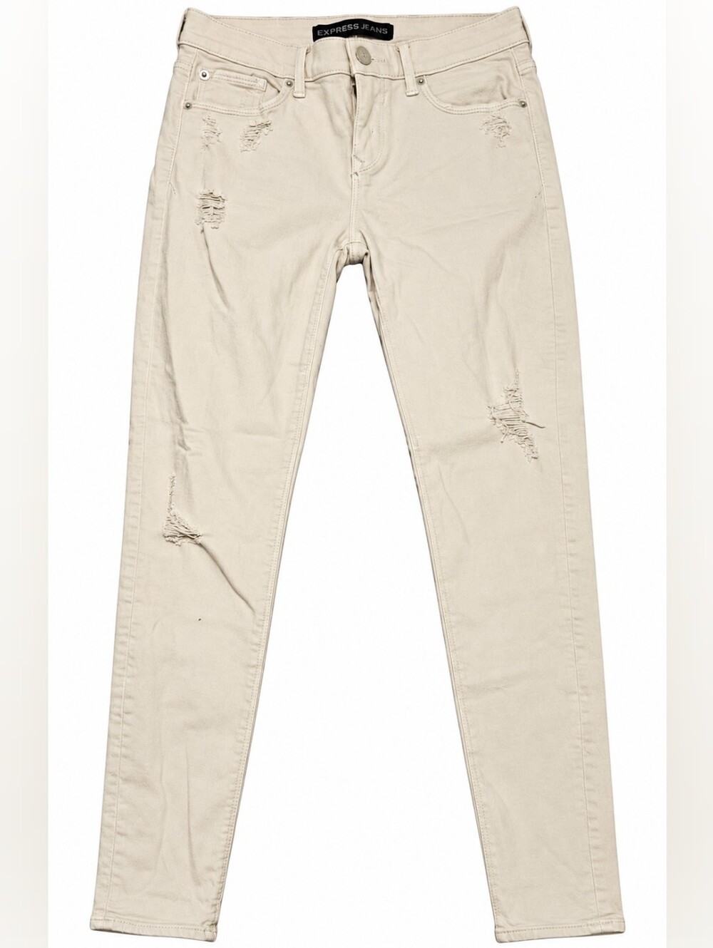 Express Cream Colored Jean Leggings - Size 2R